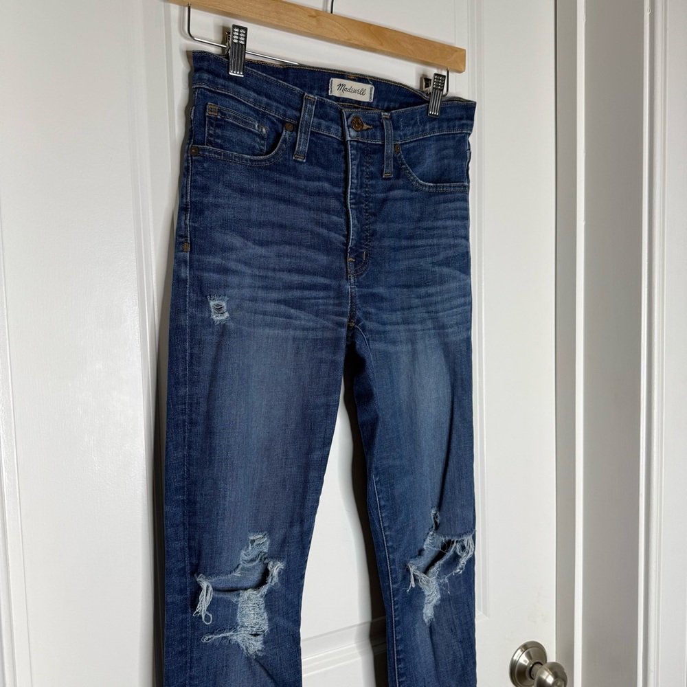 Madewell Jeans Size‎ 27 9”Roadtripper Knee Rip Edition High Rise Skinny